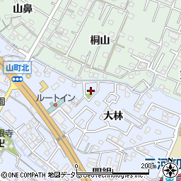 愛知県知立市山町大林10周辺の地図