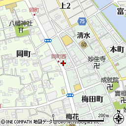 静岡県静岡市清水区梅田町13-21周辺の地図