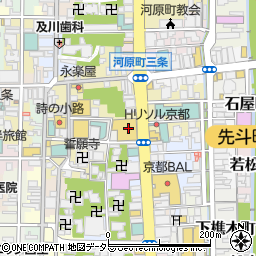ユニクロ京都河原町店周辺の地図
