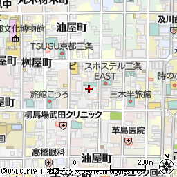 京都府京都市中京区朝倉町周辺の地図