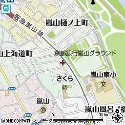 京都府京都市西京区嵐山東海道町4-17周辺の地図