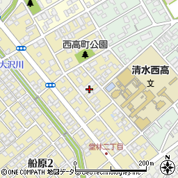 静岡県静岡市清水区西高町8周辺の地図