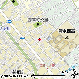 静岡県静岡市清水区西高町8周辺の地図