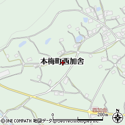 京都府亀岡市本梅町西加舎周辺の地図