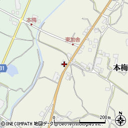 京都府亀岡市本梅町東加舎場辺周辺の地図