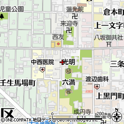 京都府京都市中京区今新在家東町周辺の地図