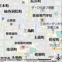 京都府京都市中京区三条町337周辺の地図