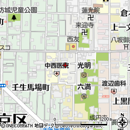 京都府京都市中京区今新在家西町12周辺の地図