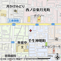 セブンイレブン京都三条通壬生神明町店周辺の地図
