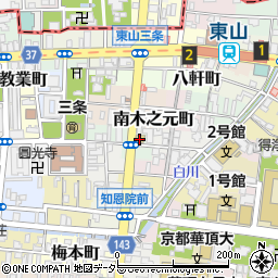 ファミリーマート祇園東山店周辺の地図
