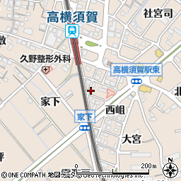 愛知県東海市高横須賀町北竹ケ花周辺の地図