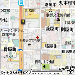 京都府京都市中京区三文字町周辺の地図