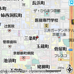 京都府京都市中京区三条町333-1周辺の地図