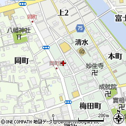 静岡県静岡市清水区梅田町13-8周辺の地図