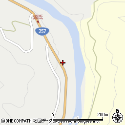 愛知県新城市愛郷南貝津周辺の地図