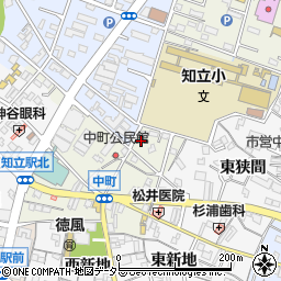 愛知県知立市中町家下周辺の地図