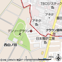 愛知県安城市里町西山ノ田27周辺の地図