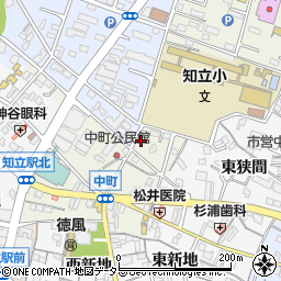 愛知県知立市中町（家下）周辺の地図