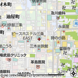 京都府京都市中京区白壁町周辺の地図