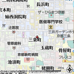 京都府京都市中京区三条町331周辺の地図