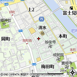 静岡県静岡市清水区梅田町1-11周辺の地図