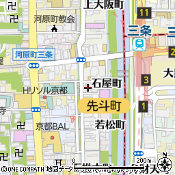 鉄板ステーキ cocott-α 河原町本店周辺の地図