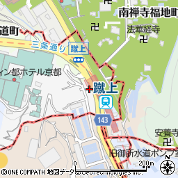 京都府京都市東山区粟田口華頂町306周辺の地図