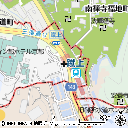 京都府京都市東山区粟田口華頂町306周辺の地図