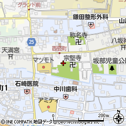 京都府亀岡市西竪町周辺の地図