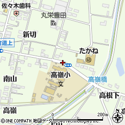 愛知県豊田市和会町高根周辺の地図