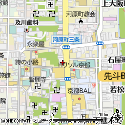 Beer Thirty ビア サーティ 京都三条河原町店周辺の地図