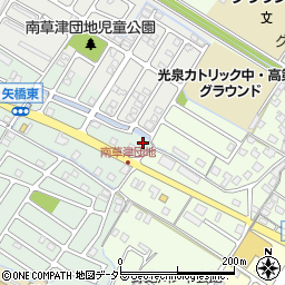 滋賀県草津市矢橋町12周辺の地図
