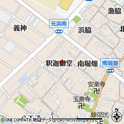 愛知県東海市養父町釈迦御堂周辺の地図