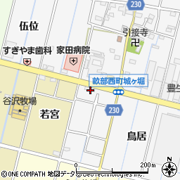 日本経済新聞　畝部販売所周辺の地図