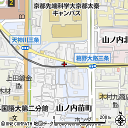 京都府京都市右京区山ノ内苗町3-2周辺の地図