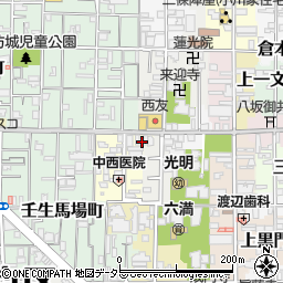 京都府京都市中京区今新在家西町20周辺の地図