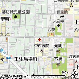 京都府京都市中京区今新在家西町周辺の地図