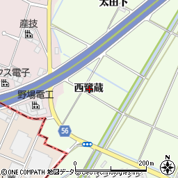 愛知県豊田市和会町西鷺蔵周辺の地図