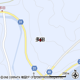 島根県邑智郡川本町多田周辺の地図