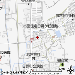 兵庫県西脇市日野町22周辺の地図