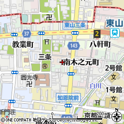 京都府京都市東山区南木之元町周辺の地図