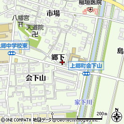 愛知県豊田市上郷町郷下周辺の地図