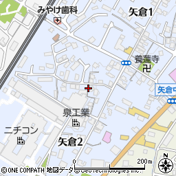 滋賀県草津市矢倉周辺の地図