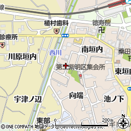 akippa篠町馬堀向端駐車場周辺の地図