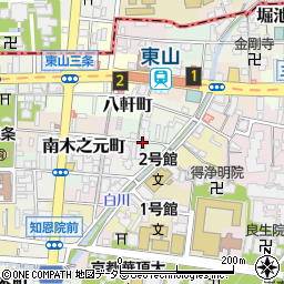 京都府京都市東山区堤町周辺の地図
