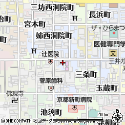 京都府京都市中京区釜座町周辺の地図