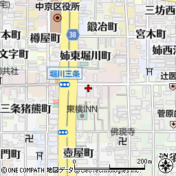 京都府京都市中京区橋東詰町周辺の地図