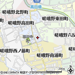 京都府京都市右京区嵯峨野高田町2周辺の地図