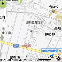 愛知県豊田市畝部西町薮下周辺の地図