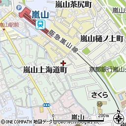 京都府京都市西京区嵐山樋ノ上町1-16周辺の地図